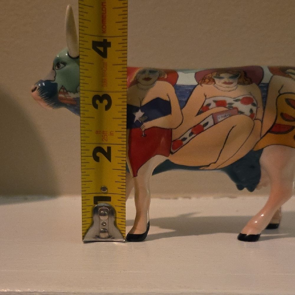 Colorful Artistic Cow Figurine - Picture 7 of 9